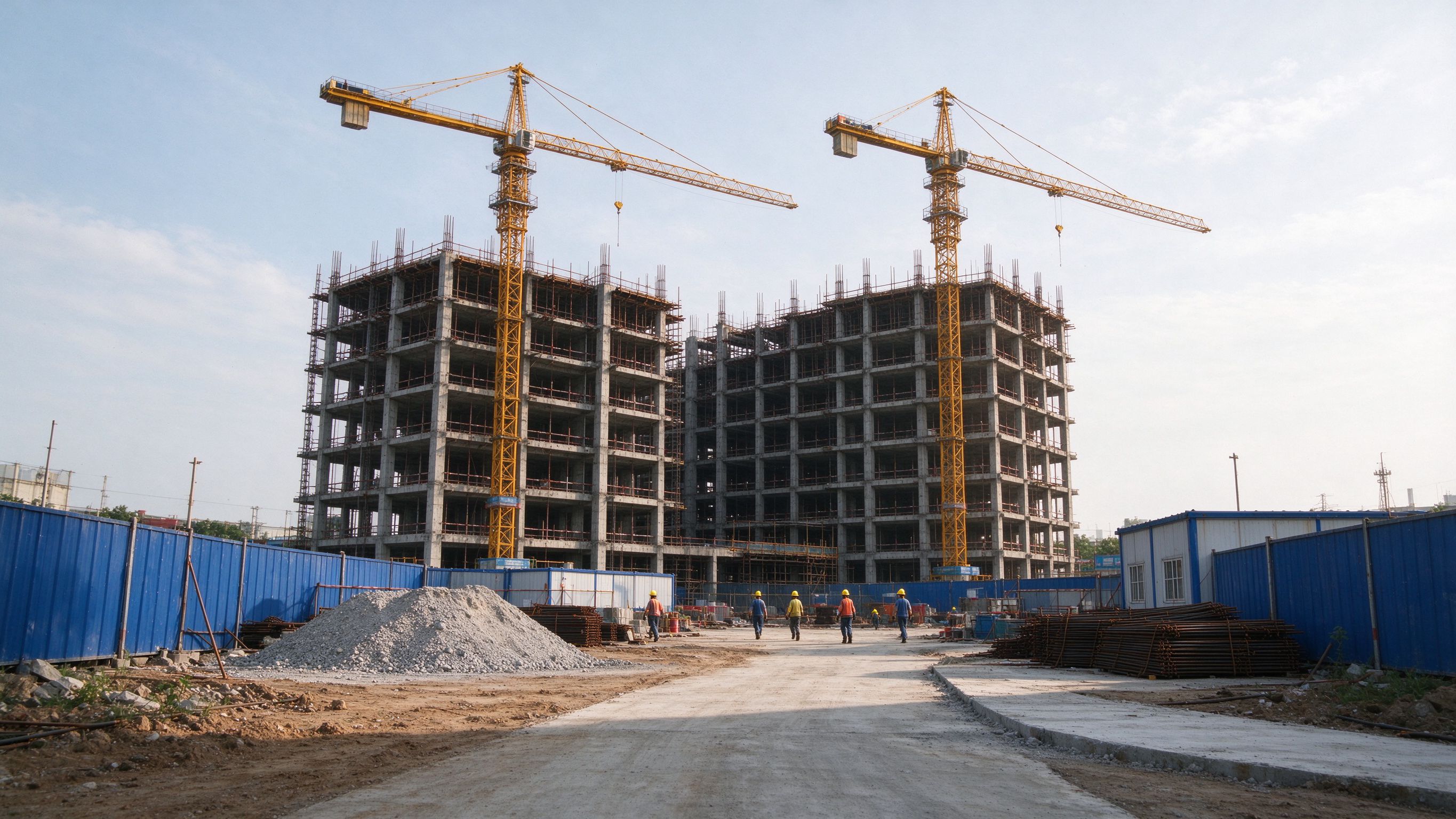 建筑工地全景实景