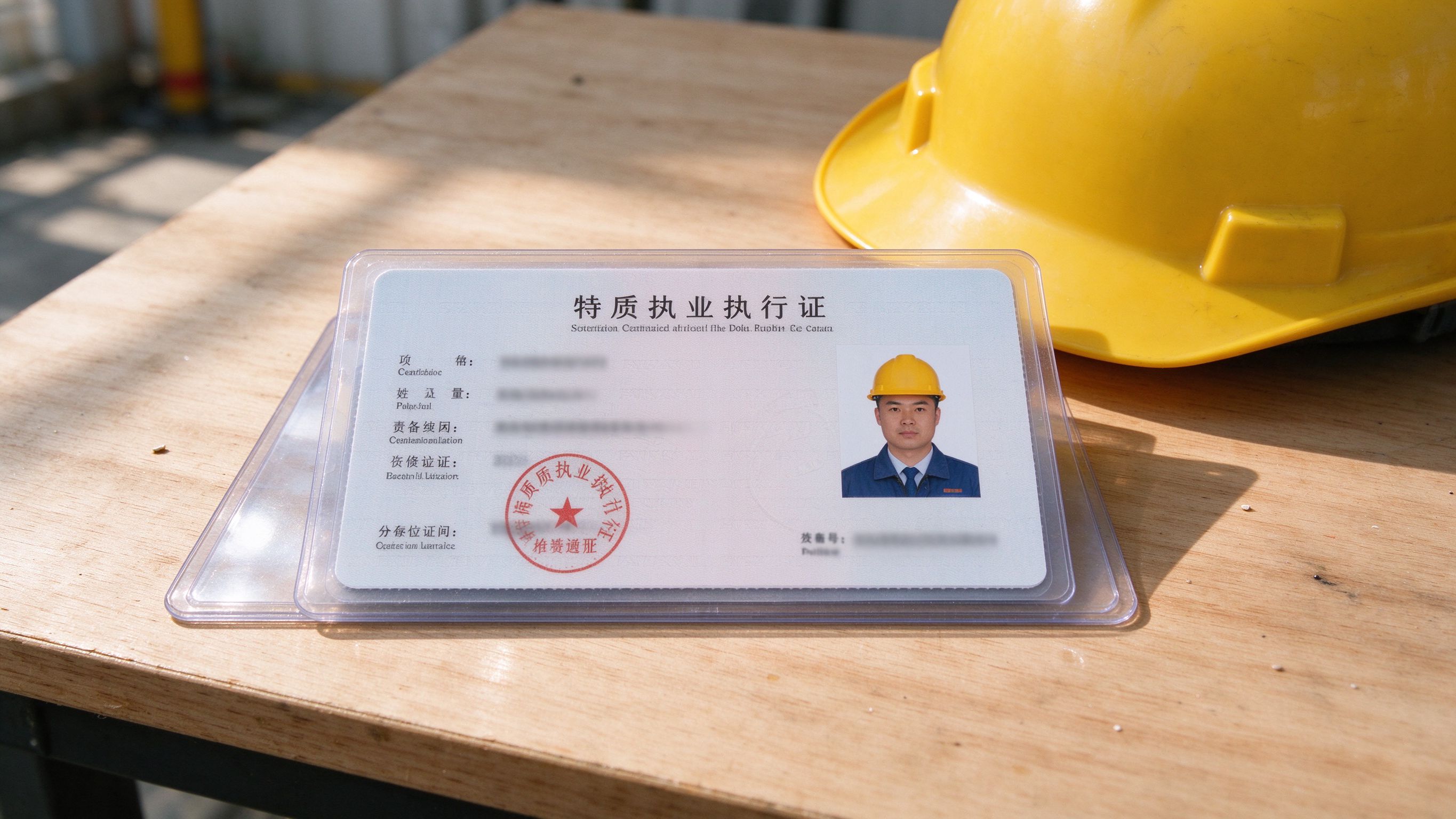 特种作业操作证卡片实景